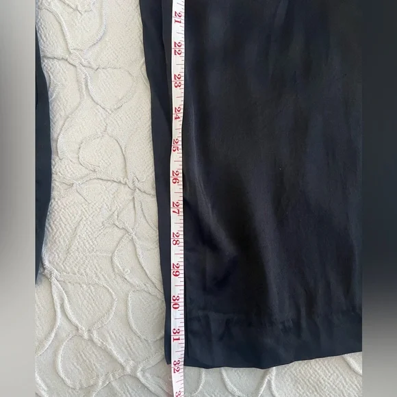 SOLD** Zara Womens Black Satin Wide-Leg Pants Size S (0585) - Picture 7 of 13